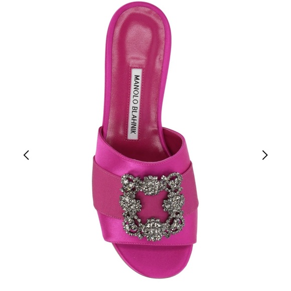 NEW Manolo Blahnik Embellished Slip-On Sandals size 39 - Picture 3 of 4